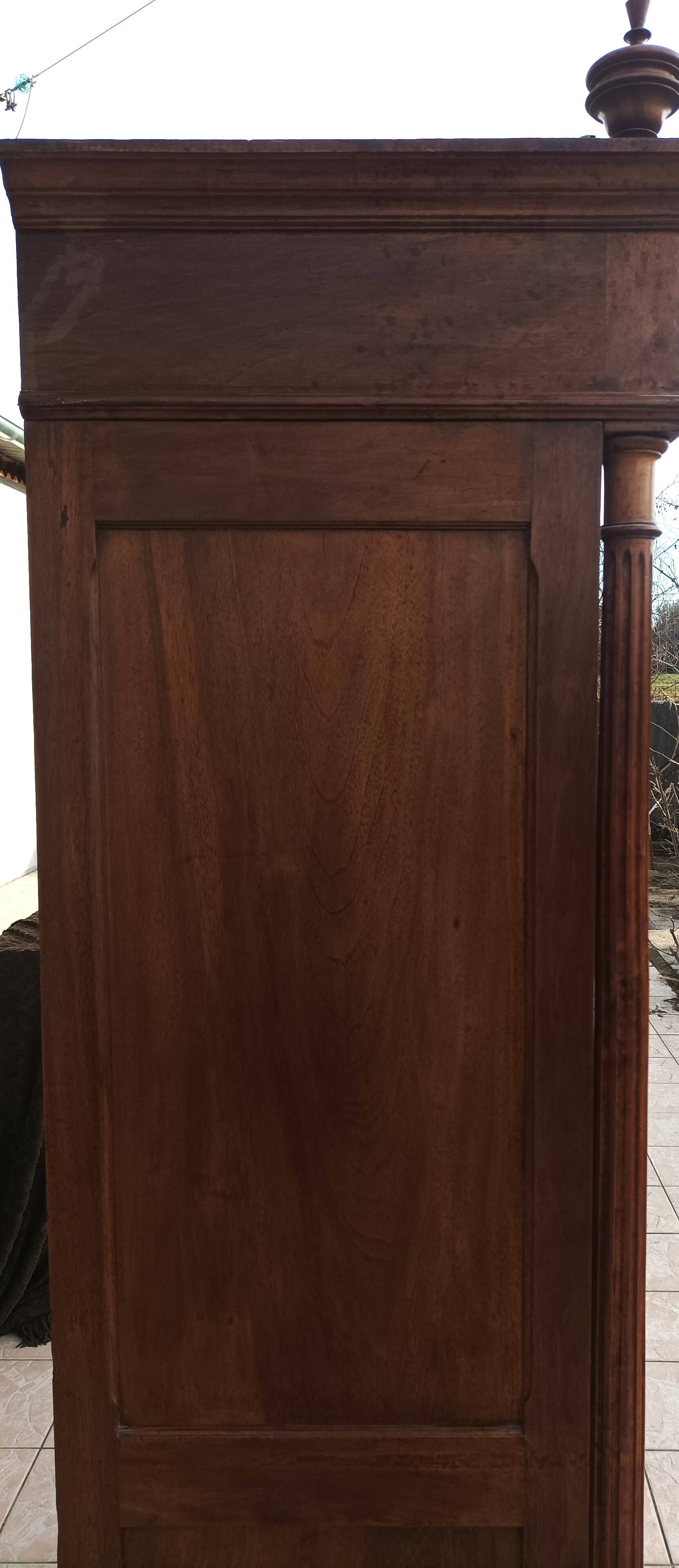 Louis XVI two-door walnut wardrobe