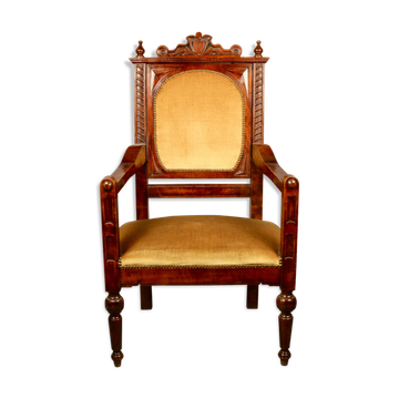 Fauteuil de bureau acajou XIXème