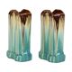 Belgian Art Deco Turquoise Earthenware Vases, Thulin, 22 cm