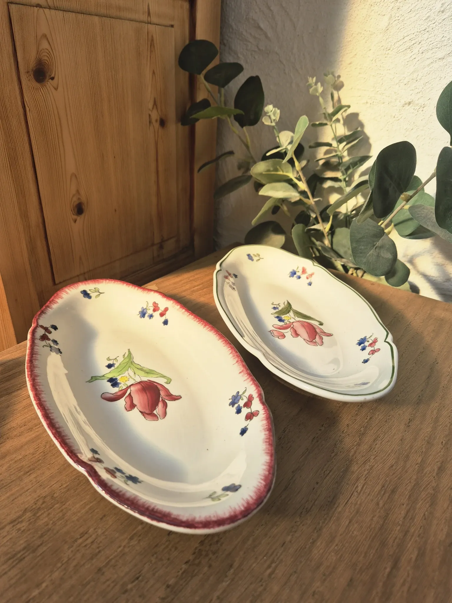 Deux Raviers Gien vintage