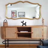 Old gilded wood mirror 149x74cm