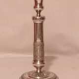 Directoire style candle holder in silver metal