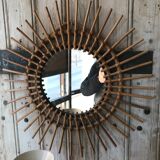 Rattan mirror