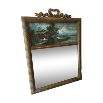Wooden trumeau / mirror