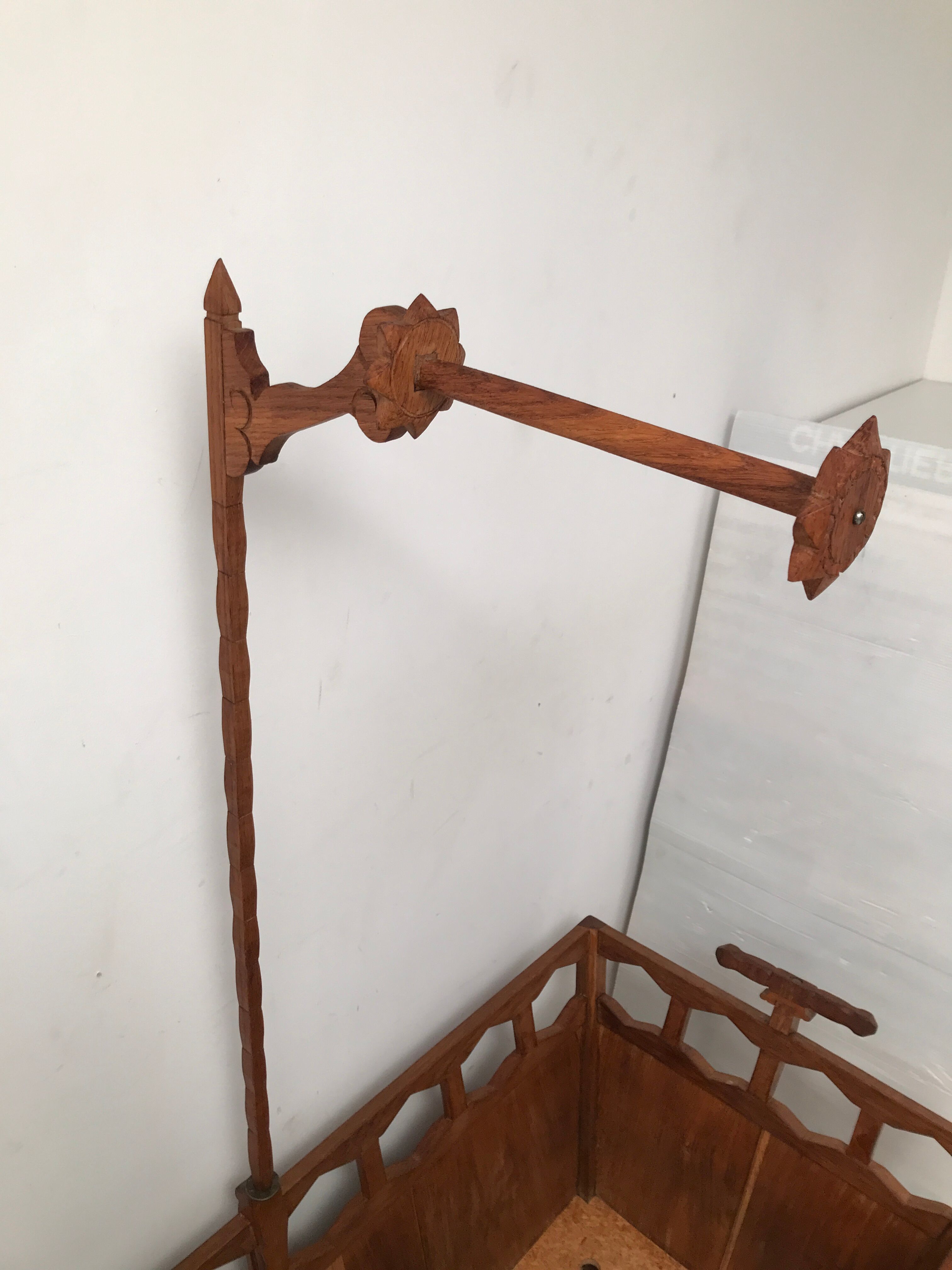 Wooden castor bed from the 40s and 50s