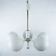 Vintage White 1970s Sputnik Chandelier – Mid-Century Modern Ceiling Light