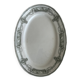 Antique oval earthenware dish