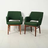 Pair of Green Oslosund armchairs by Kinnarps, 1950s