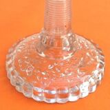 1930s Standing cut Transparent glass Scalloped décor Shower foot ...