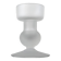 Sculptural candle holder in frosted glass.