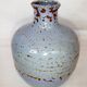 Ceramic ball vase signed blue Accolay or other 16 cm