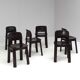 6 chaises en plastique par Olaf Von Bohr, 1975