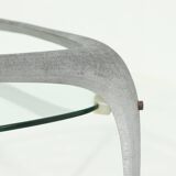 Italian Cast Aluminium Cube Bar Trolley by Lorenzo Burchiellaro 1970s