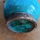 Ugo zaccagnini turquoise ceramic vase with dragon decoration
