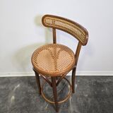 Bentwood Bar Stool with Cane Seat & Back