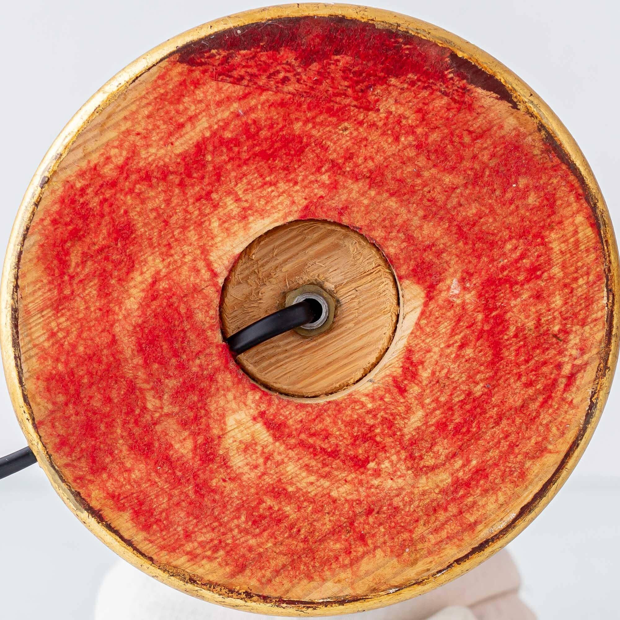 Chocolate glazed ceramic table lamp from Manises, Spain, 1960s with a new silk shade.