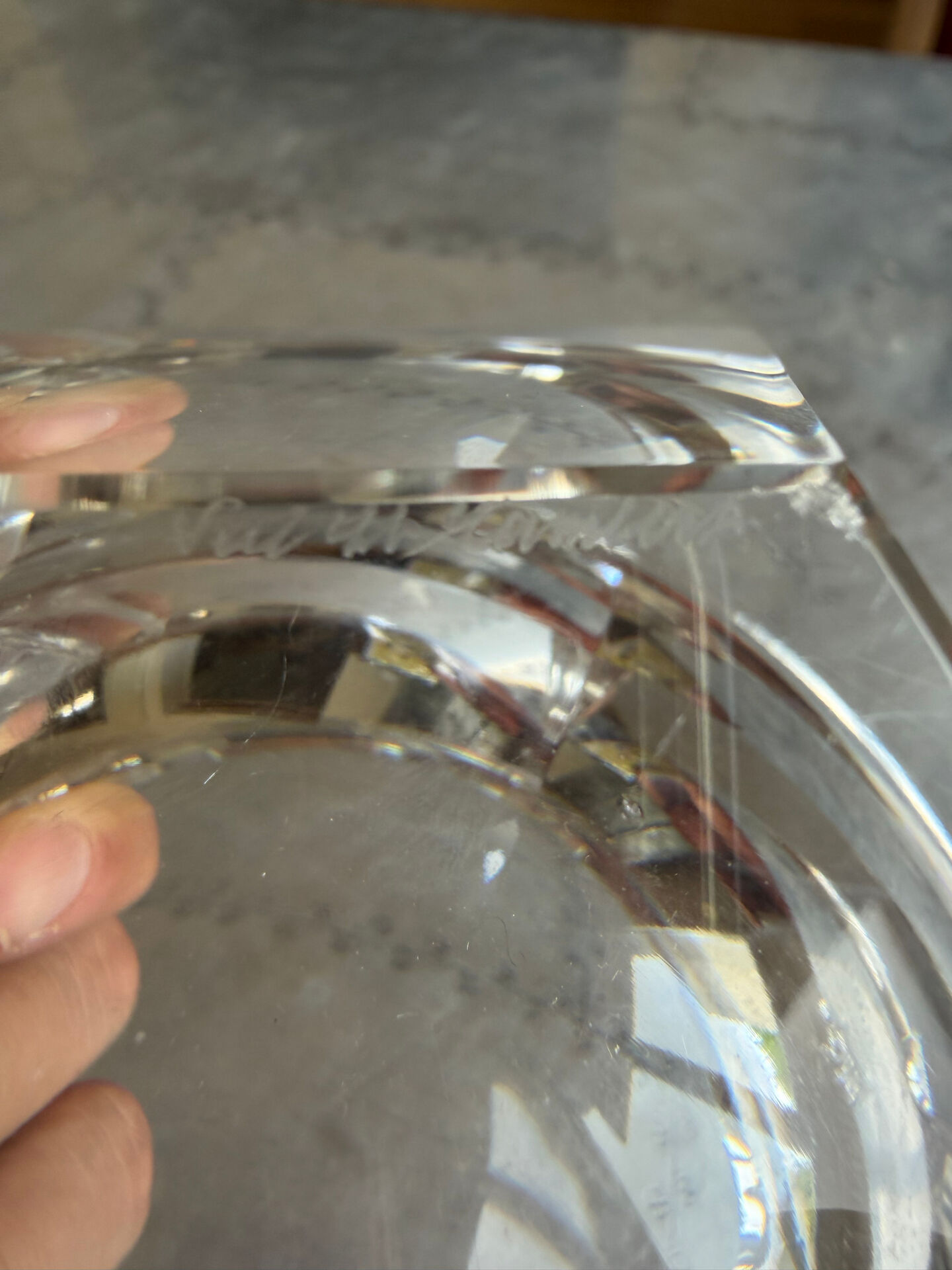 Crystal ashtray
