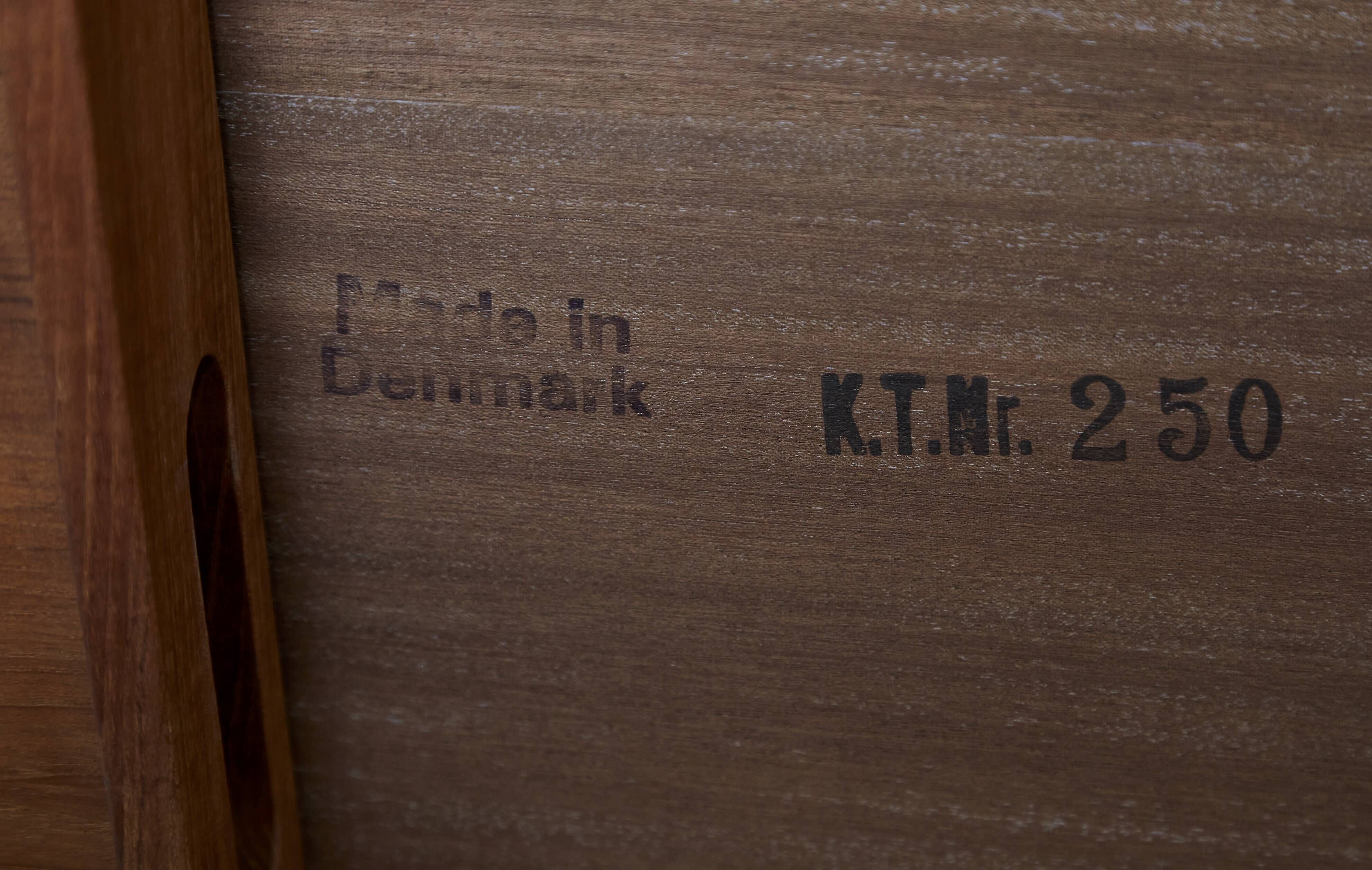 Mid-Cenntury C-Shaped Bar Trolley in Teak by K.T. Møbler