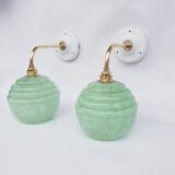 Green speckled appliques