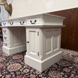 Classic English White Chesterfield Desk