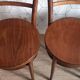 Lot de 4 chaises bistrot Baumann assises rondes.