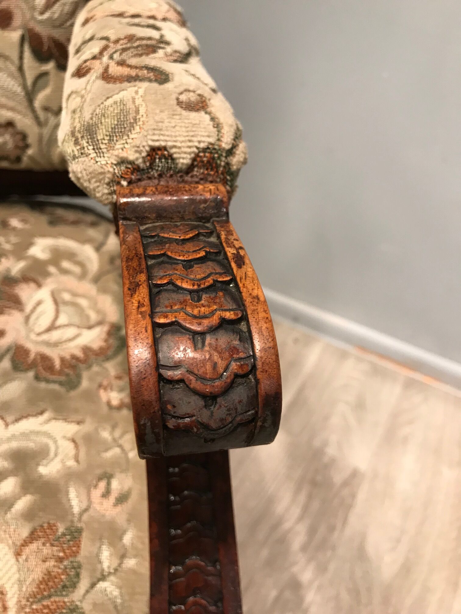 Sofa set and two armchairs, antique 19th century