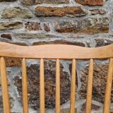 Set of 4 Baumann wooden chairs, 1950-60