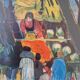 Lithographie en couleurs, Scène de marché, Nathalie Chabrier (née en 1932)