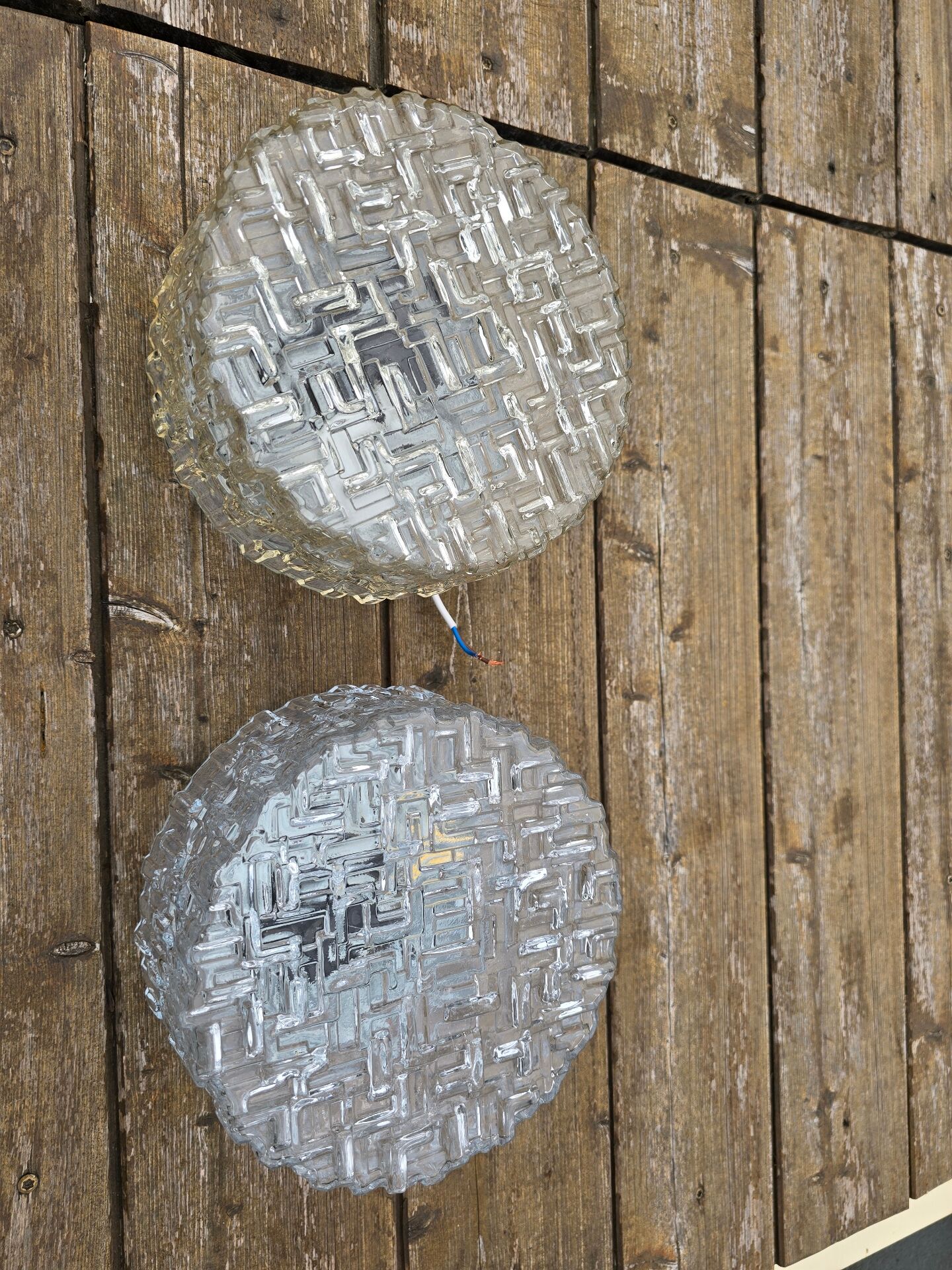 Pair of Vianne glass ceiling lights