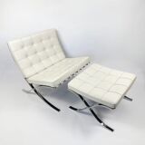 Barcelona chair and ottoman Knoll original — Mies van der Rohe