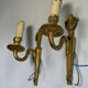 Pair of vintage gold wall sconces – Louis XVI style – Lighting fixture