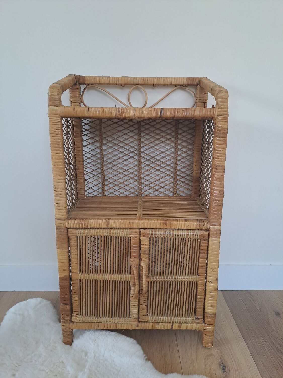 Rattan shelf/cabinet