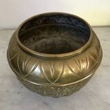 Vintage brass pot cover