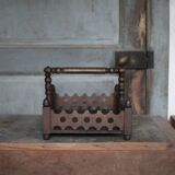 Vintage wooden basket, wooden fruit bowl, kitchen, nature, folk art