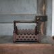 Vintage wooden basket, wooden fruit bowl, kitchen, nature, folk art