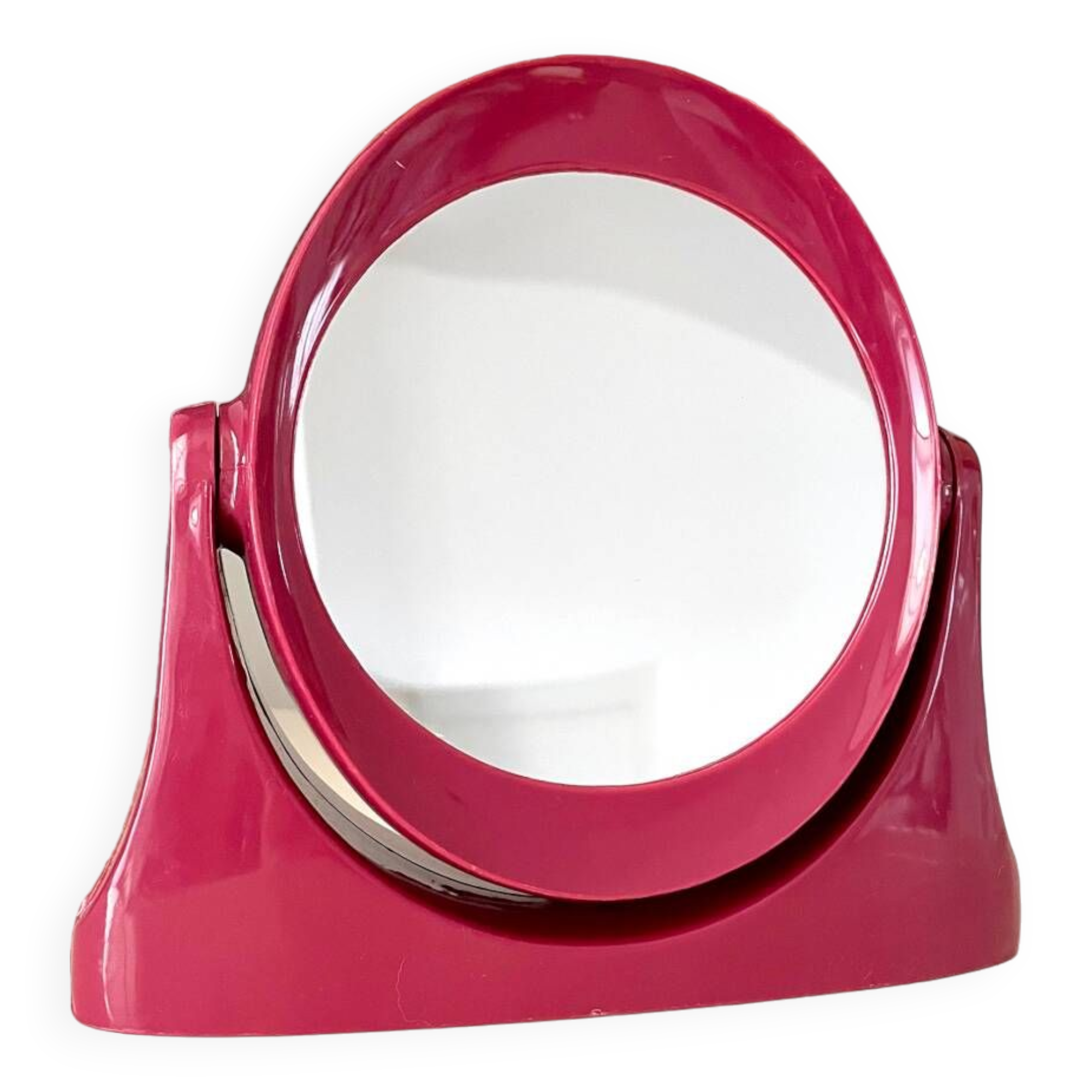 Vintage plastic magnifying swivel mirror from the 70s