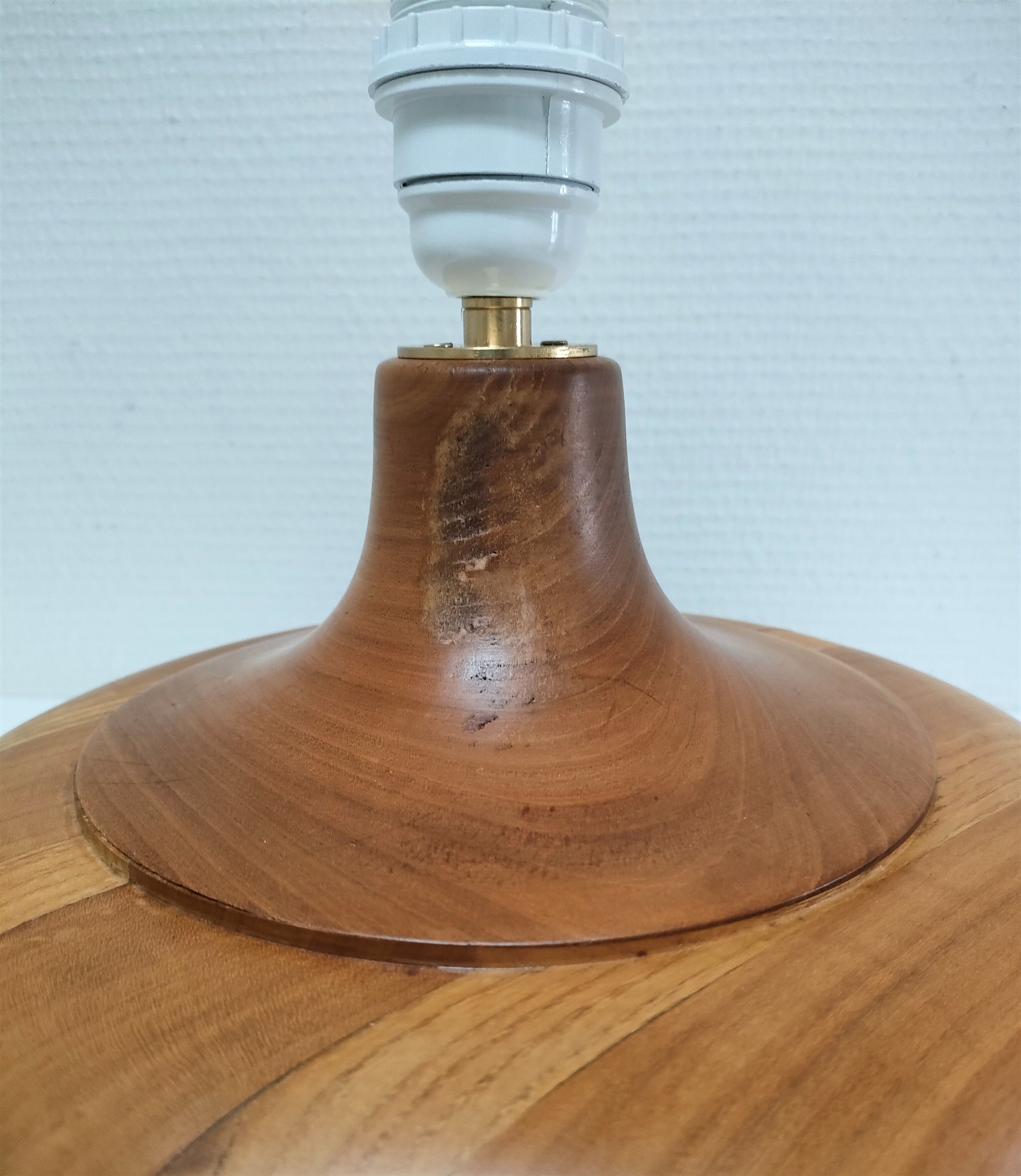 Solid wood lamp foot circular design 90s
