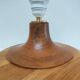 Solid wood lamp foot circular design 90s
