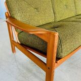 Canapé 3 personnes vintage rétro danois du milieu du siècle par Arne Wahl Iversen 1970