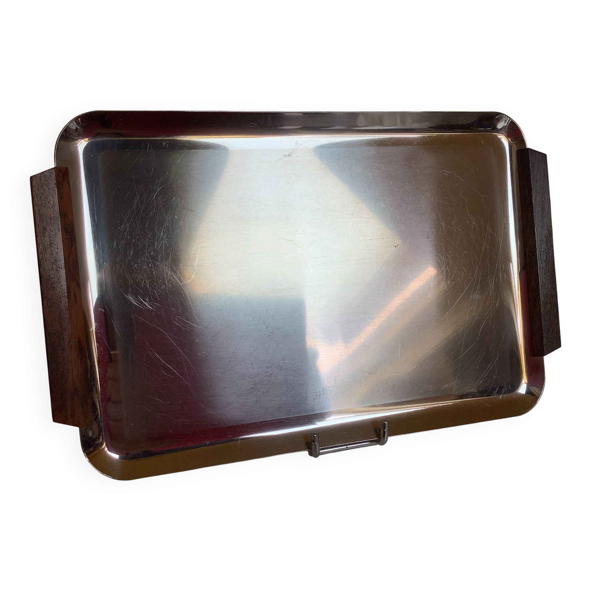 Plateau, plat en métal et bois style scandinave