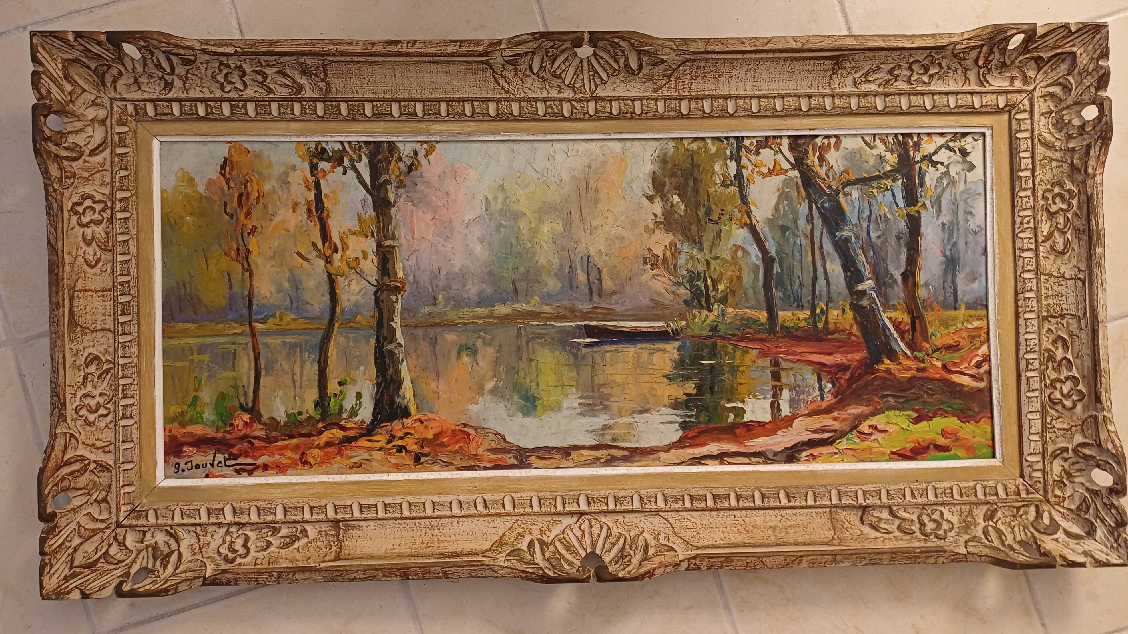 Pond in autumn at Vizille by Paul Jouvet