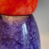 ALABASTER STONE LAMP Blue, Yellow and Red 80s