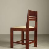 Set of 4 Dutch Hague School oak dining chairs, 1925-1935