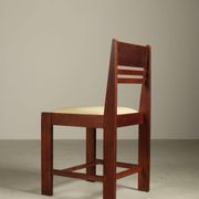 Set of 4 Dutch Hague School oak dining chairs, 1925-1935