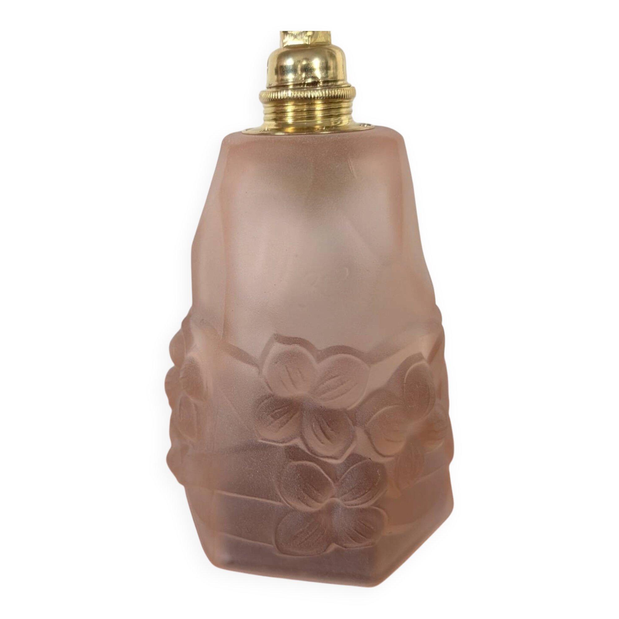 Art Deco pink glass tulip signed ROS / Degué – circa 1930-1940