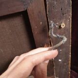 Antique oil painting, french barbizon school, wooden frame