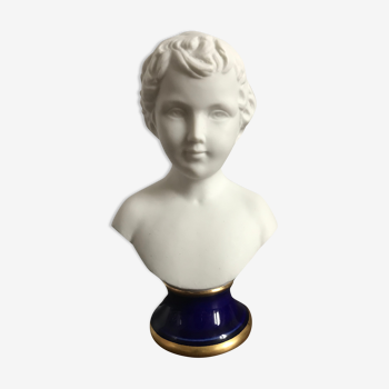 Statuette buste en biscuit