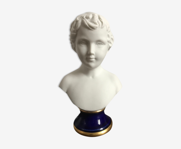 Statuette buste en biscuit