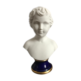 Ancient statuette bust in biscuit