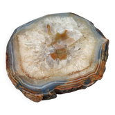 Vide-poche en tranche d'agate cristal bleu vintage cendrier 1960